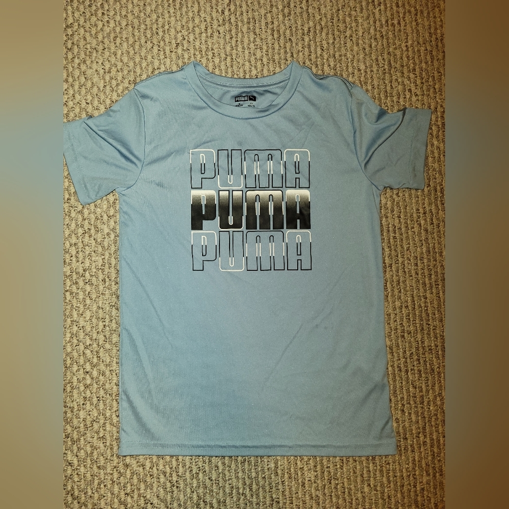 Boys Puma dri-fit light blue size M 10-12